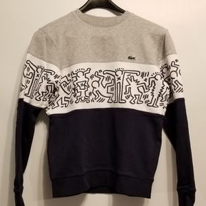 Lacoste x Keith Haring crewneck sweater unisex size small collaboration.